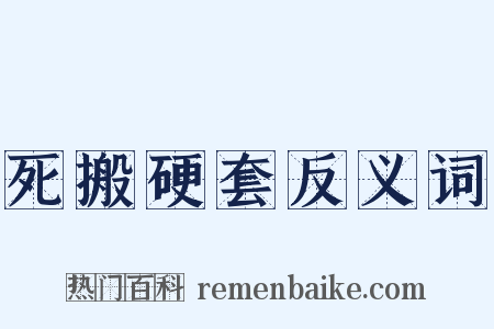 死搬硬套反义词是什么意思的图片